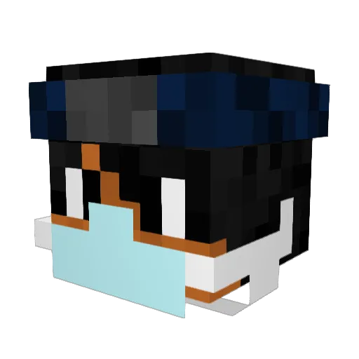 GR3_ Minecraft avatar head, 3D render
