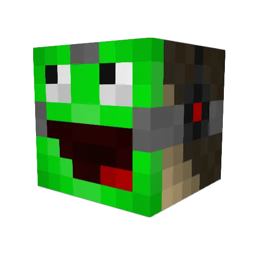GR3enGamer Minecraft avatar head, 3D render
