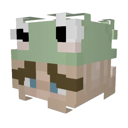 GR4CESF4RIY Minecraft avatar head, 3D render