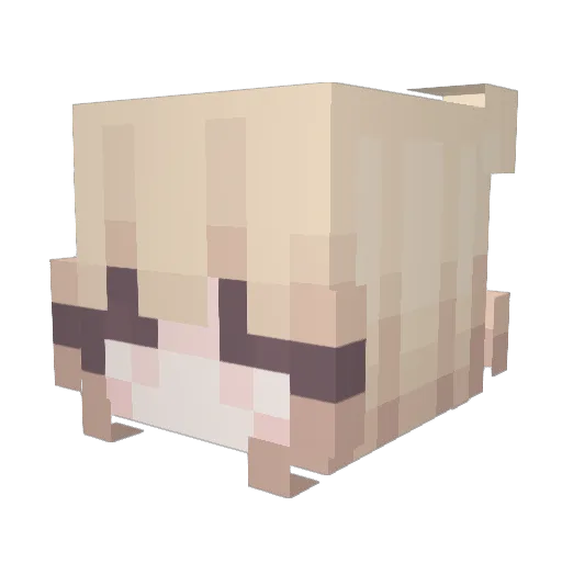 GR4VEY8RDD Minecraft avatar head, 3D render