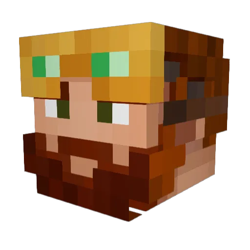 GR8X Minecraft avatar head, 3D render