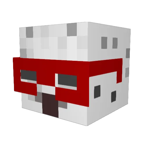 GRACELULU Minecraft avatar head, 3D render