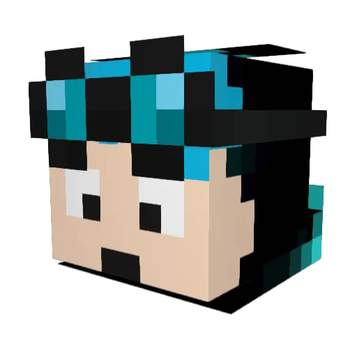 GRANT46 Minecraft avatar head, 3D render