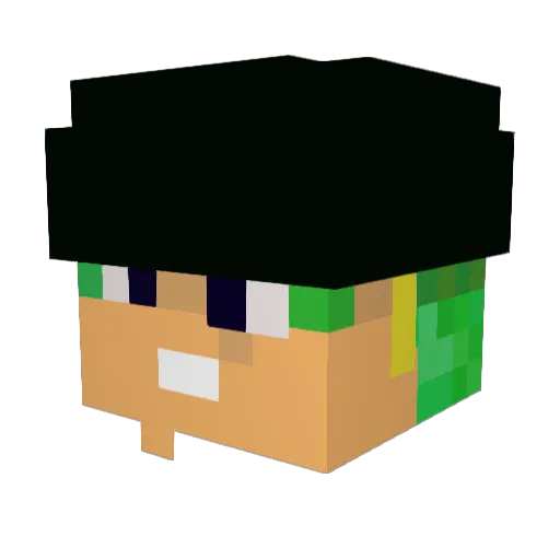 GRAP3S83 Minecraft avatar head, 3D render