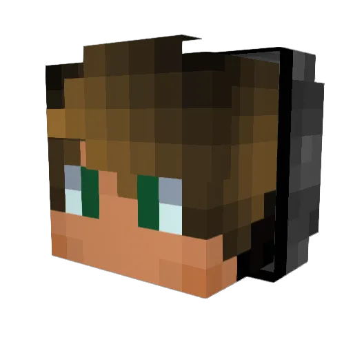 GRAYED78 Minecraft avatar head, 3D render