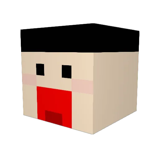 GRBOY7 Minecraft avatar head, 3D render
