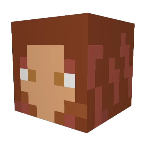 GRCadete Minecraft avatar head, 3D render