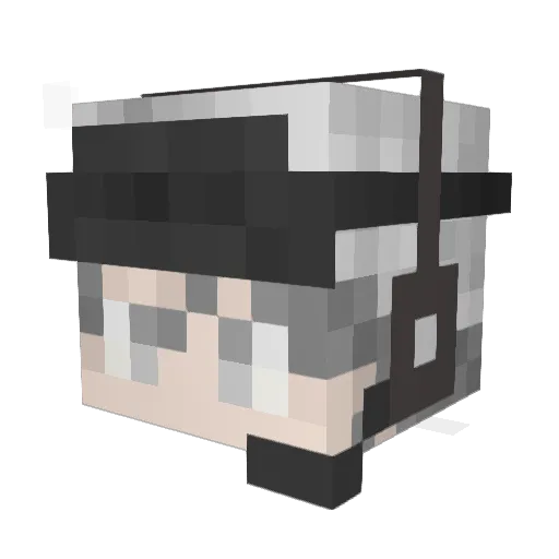 GREAYRAIN Minecraft avatar head, 3D render