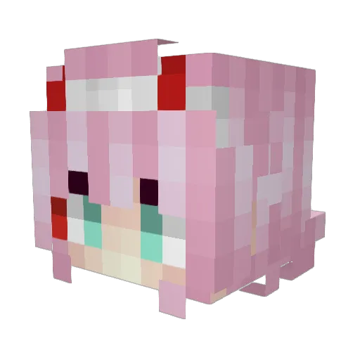 GREEDOuO Minecraft avatar head, 3D render