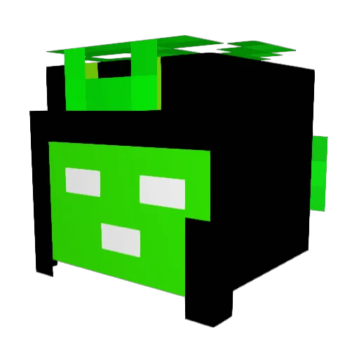 GREEN4674 Minecraft avatar head, 3D render