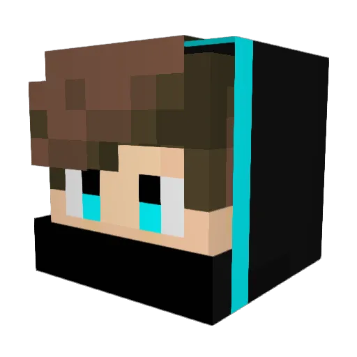 GREENSUZE Minecraft avatar head, 3D render