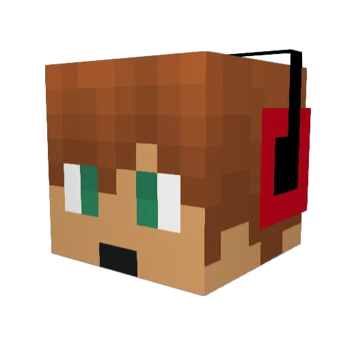 GREGBIRD Minecraft avatar head, 3D render