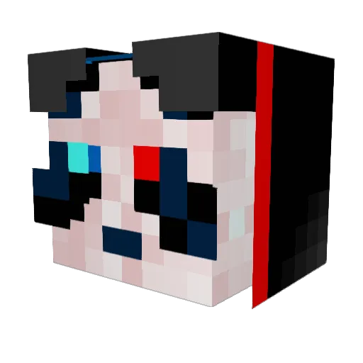 GREMAT53 Minecraft avatar head, 3D render