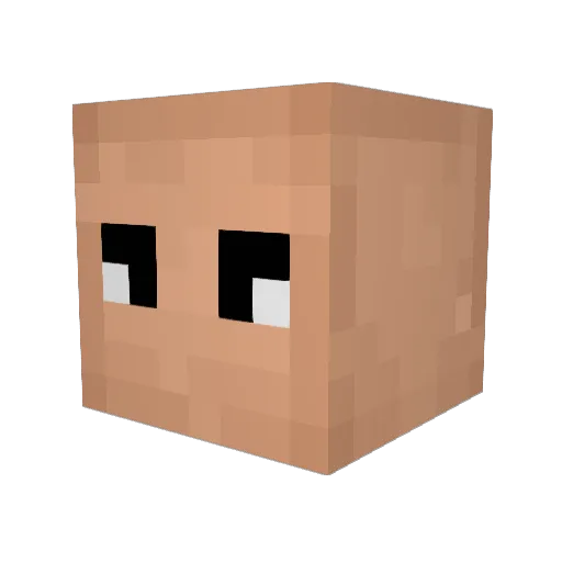 GRG_ Minecraft avatar head, 3D render