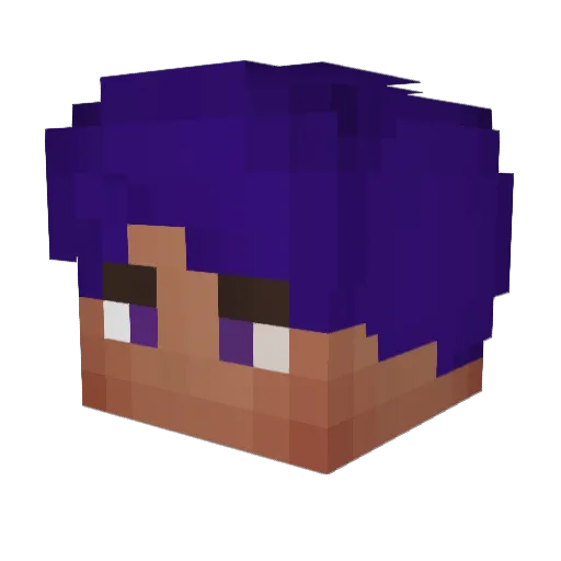 GRI8N Minecraft avatar head, 3D render