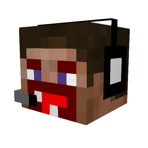 GRIBOCHEG Minecraft avatar head, 3D render