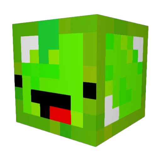 GRILOO0 Minecraft avatar head, 3D render