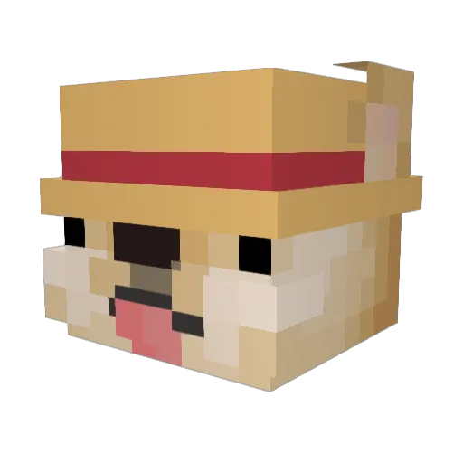 GRINCHIER Minecraft avatar head, 3D render