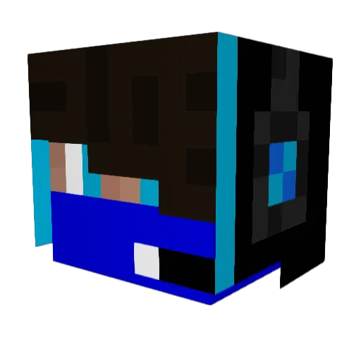 GRIPTONIX Minecraft avatar head, 3D render