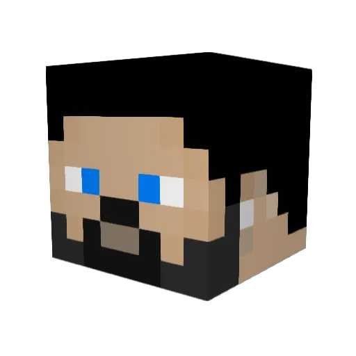 GRISC0RE Minecraft avatar head, 3D render