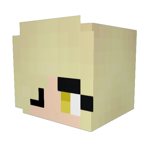 GRMBUILDER Minecraft avatar head, 3D render
