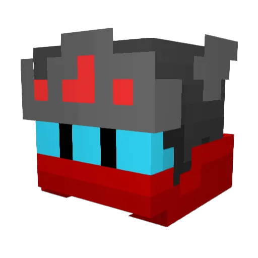 GROKUH Minecraft avatar head, 3D render