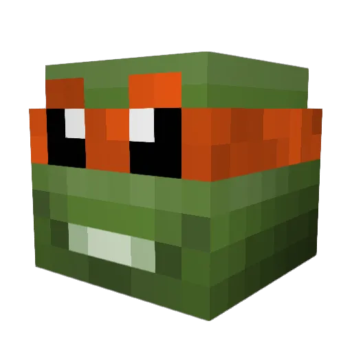 GROS42 Minecraft avatar head, 3D render
