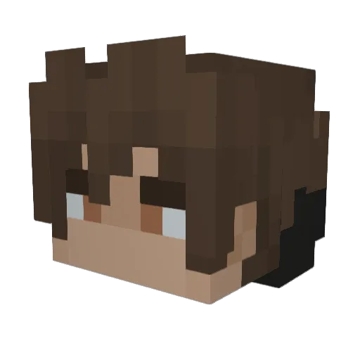 GROSZUS_p6rh7d Minecraft avatar head, 3D render