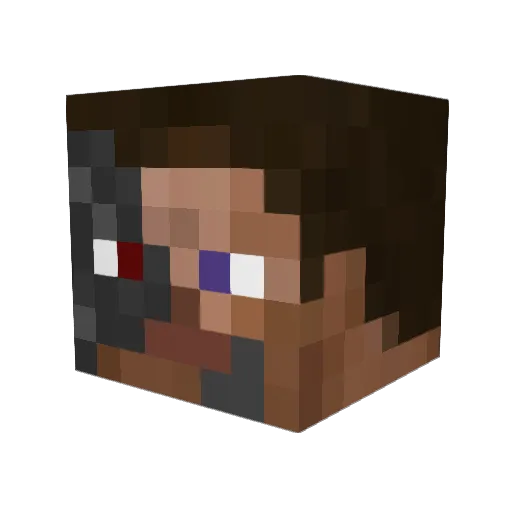 GRU009 Minecraft avatar head, 3D render
