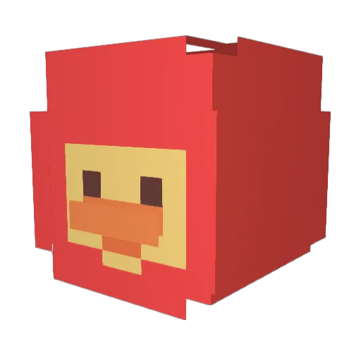 GRU1022 Minecraft avatar head, 3D render