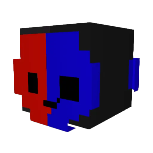 GRUBAHOLIC Minecraft avatar head, 3D render
