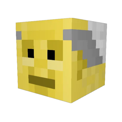 GRVBY2137 Minecraft avatar head, 3D render