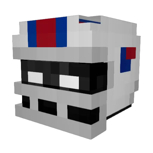 GRVlTY Minecraft avatar head, 3D render