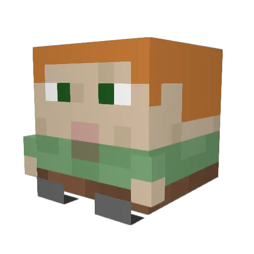 GRXXXWN Minecraft avatar head, 3D render