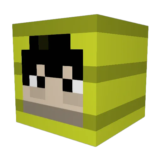GRYZLI37 Minecraft avatar head, 3D render