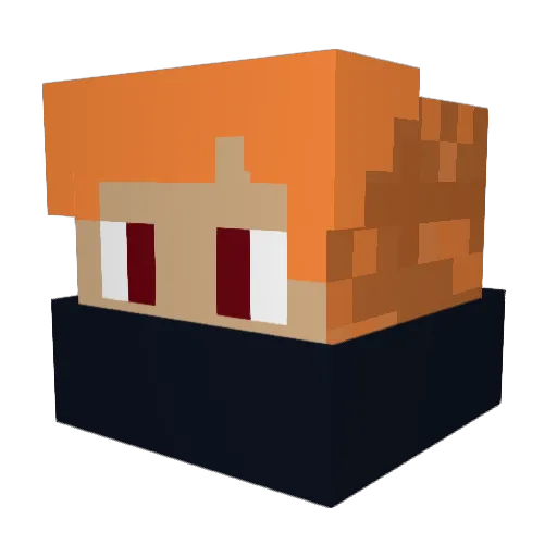 GR____ Minecraft avatar head, 3D render