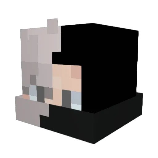 GRaster_ Minecraft avatar head, 3D render