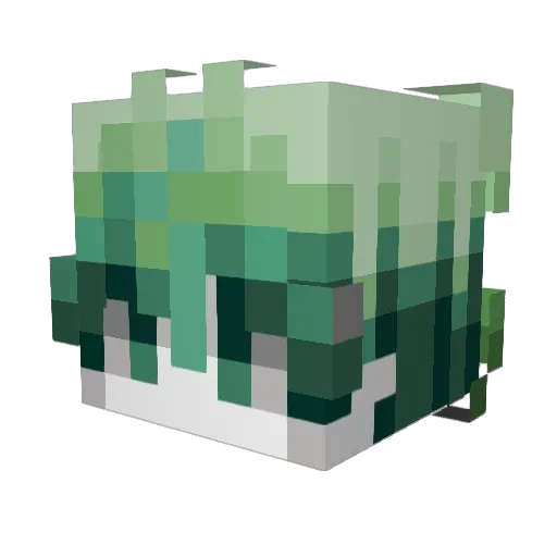 GReEn_003 Minecraft avatar head, 3D render