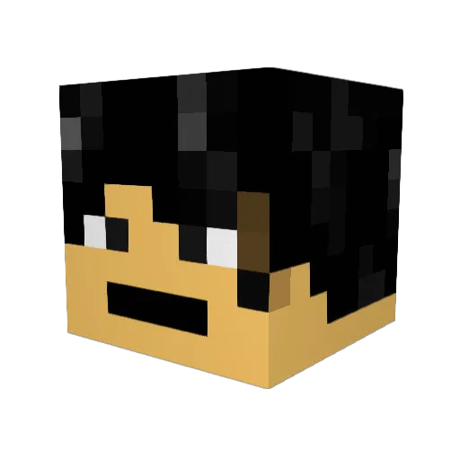 GRiMLegend Minecraft avatar head, 3D render
