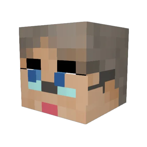 GRose Minecraft avatar head, 3D render