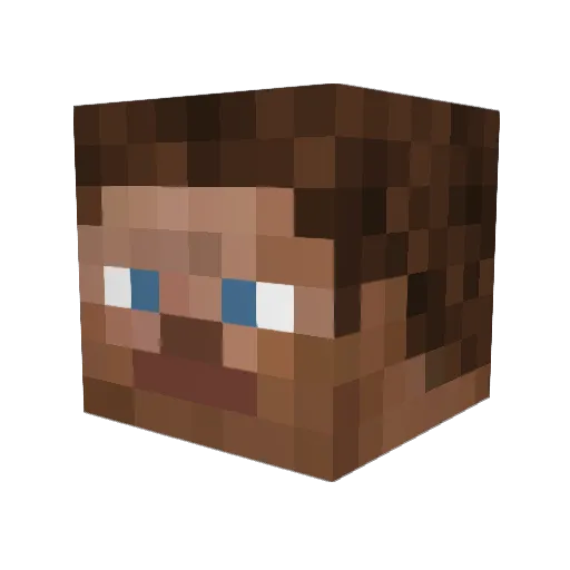GSCOUT_ Minecraft avatar head, 3D render