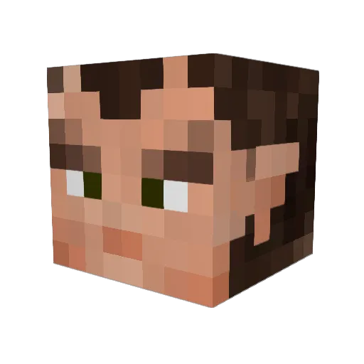 GSDAY Minecraft avatar head, 3D render
