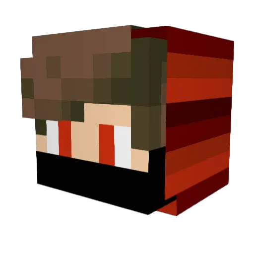 GSF_24 Minecraft avatar head, 3D render