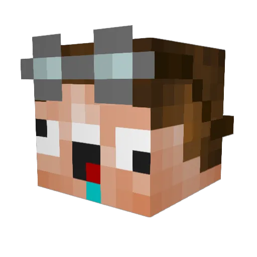GSHunterMD Minecraft avatar head, 3D render