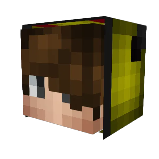 GSQuary Minecraft avatar head, 3D render