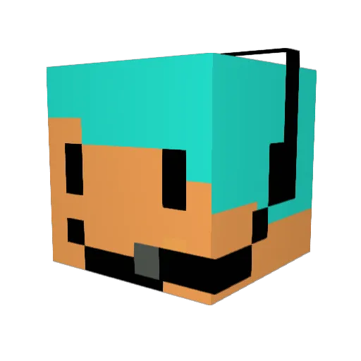 GSRasmussen Minecraft avatar head, 3D render