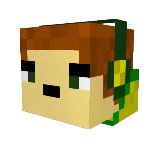 GSYPineapple Minecraft avatar head, 3D render
