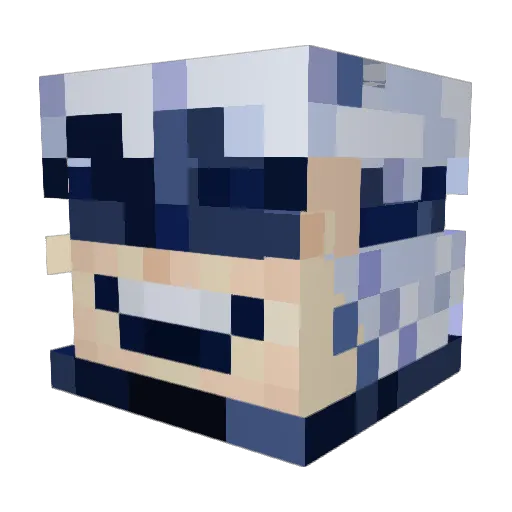 GS_MiloW Minecraft avatar head, 3D render