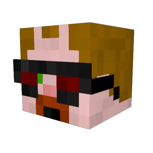 GSchizas Minecraft avatar head, 3D render