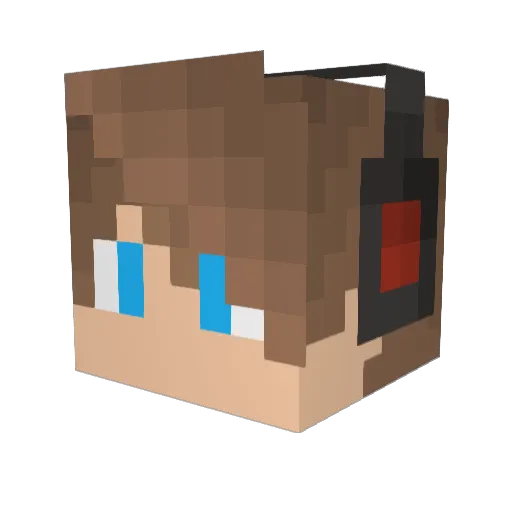 GShaggy Minecraft avatar head, 3D render